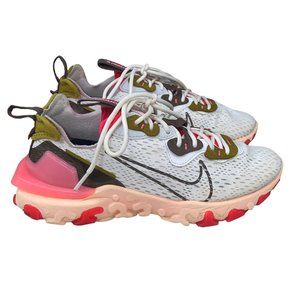 Nike Womens Pink White React Vision CI7523-102 Athletic Running Shoes Sz US 7.5